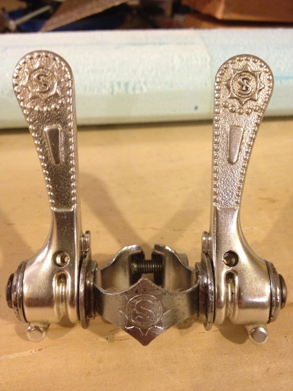 Bande Rétrofriction Simplex Vintage - Leviers De Vitesse Tube Descendant - Argenté